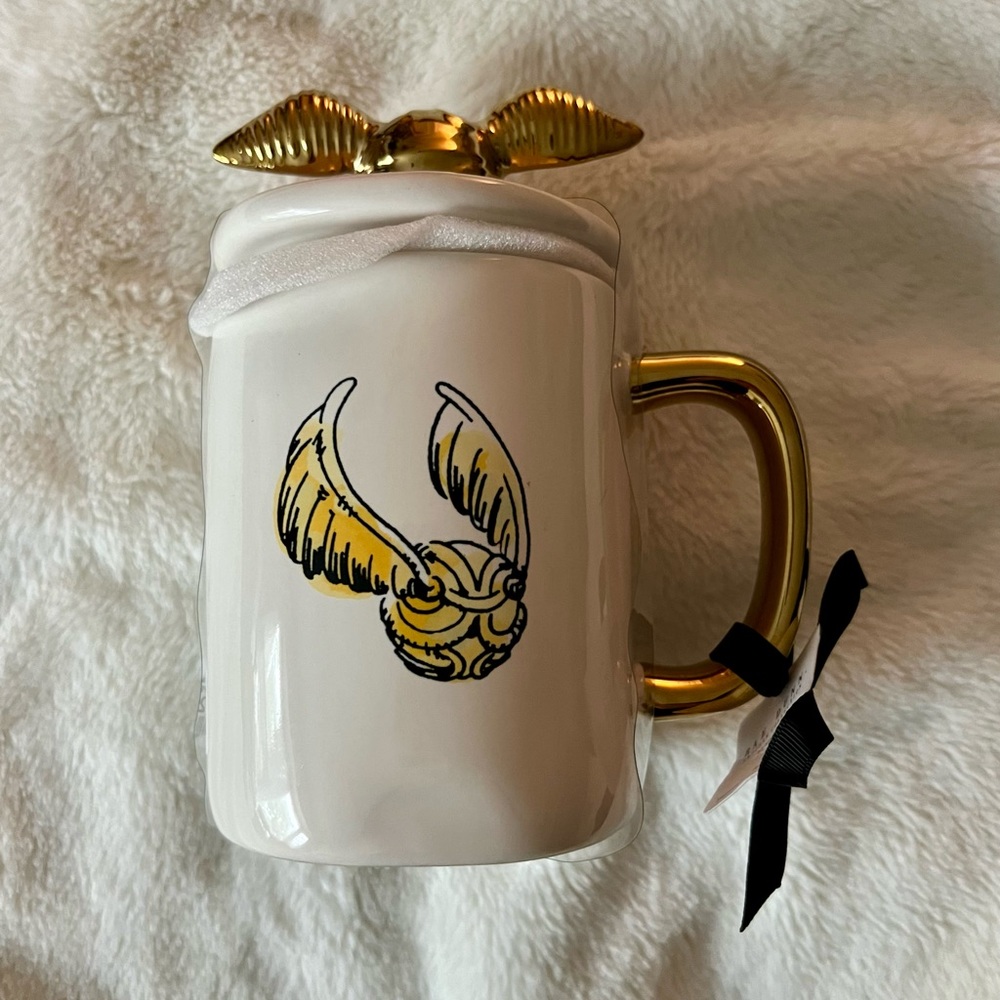 HTF Rae Dunn Harry Potter The Golden Snitch Mug Set NWT - Picture 9 of 9